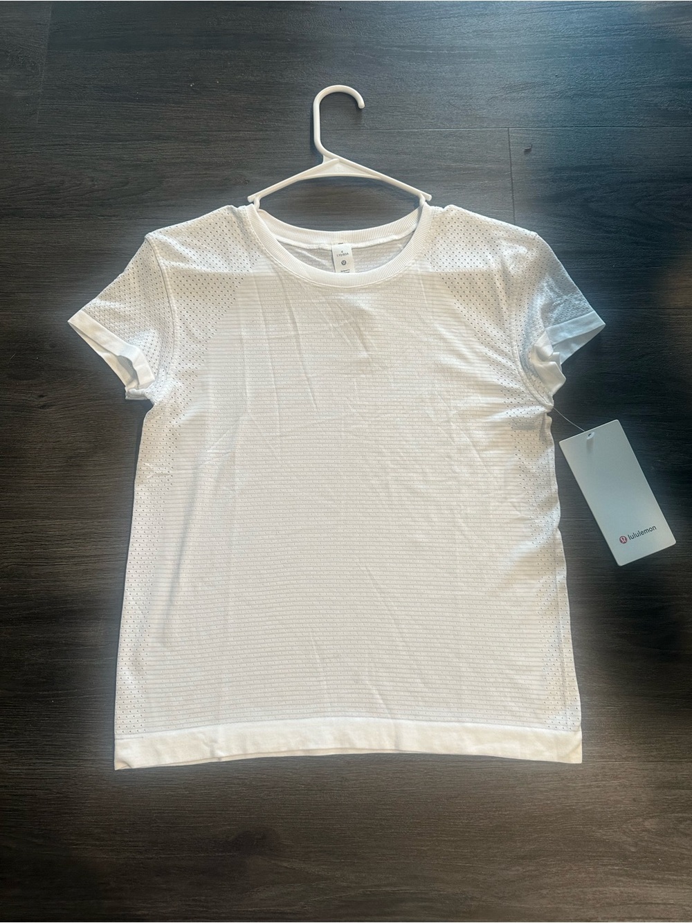 lululemon athletica White Short Sleeve Mesh Tee